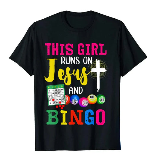 This Girl Runs on Jesus and Bingo - Tshirt