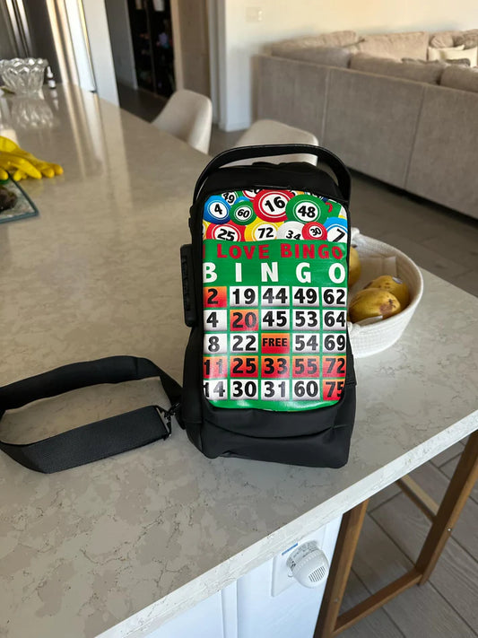 Bingo Diva Sling Bag with Built-In Charger Port